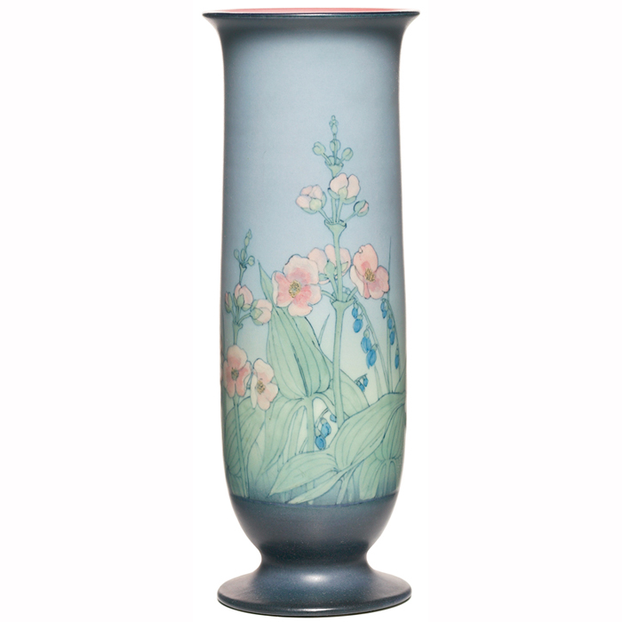 Appraisal: Extremely fine Rookwood vase unusual footed shape with a spotless