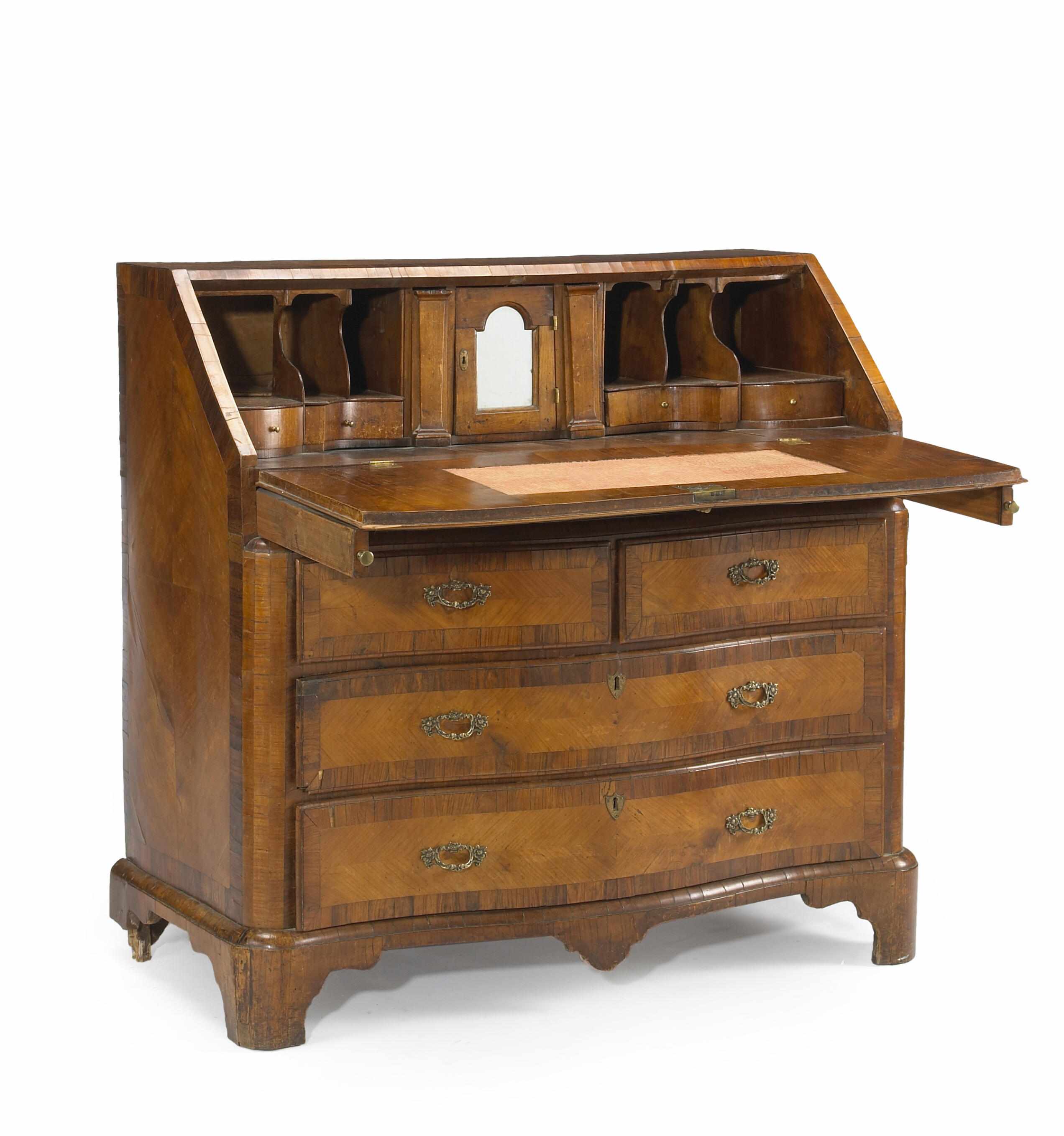 Appraisal: A Continental Rococo inlaid walnut desk probably Italian second quarter