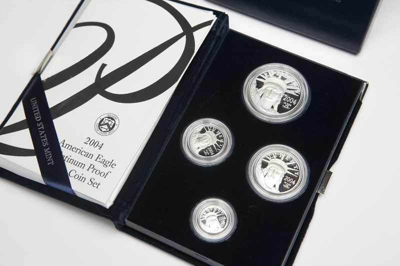 Appraisal: A proof set of four US Mint American Eagle platinum