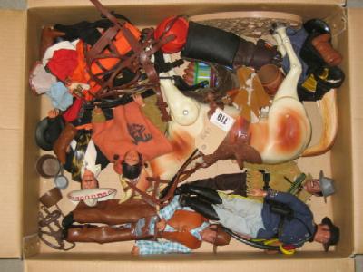 Appraisal: A quantity of Action Man dolls with Cowboy Mexican and