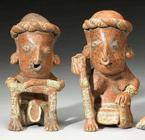 Appraisal: A pair of Nayarit figures Circa B C - A