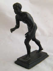 Appraisal: A bronze figure of a running man ht cm