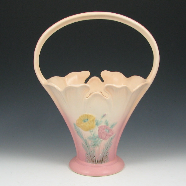 Appraisal: Hull Poppy - Basket - Mint Poppy basket in cream