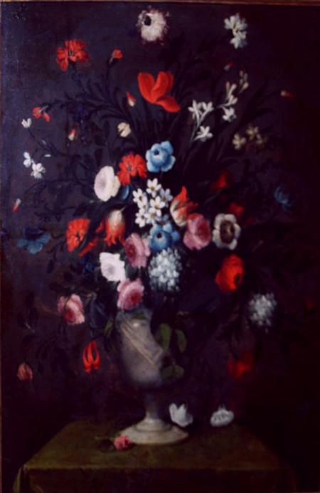 Appraisal: Flemish School th Century Still Life with Roses Carnations and