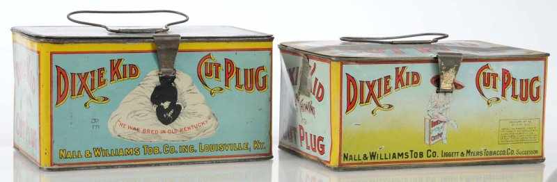 Appraisal: Lot of Dixie Kid Cut Plug Lunch Boxes Description These