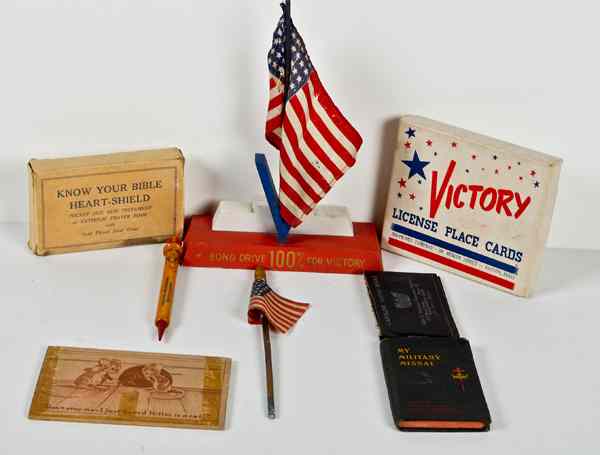 Appraisal: US WWII Homefront Items Lot of Seven Lot includes Bond