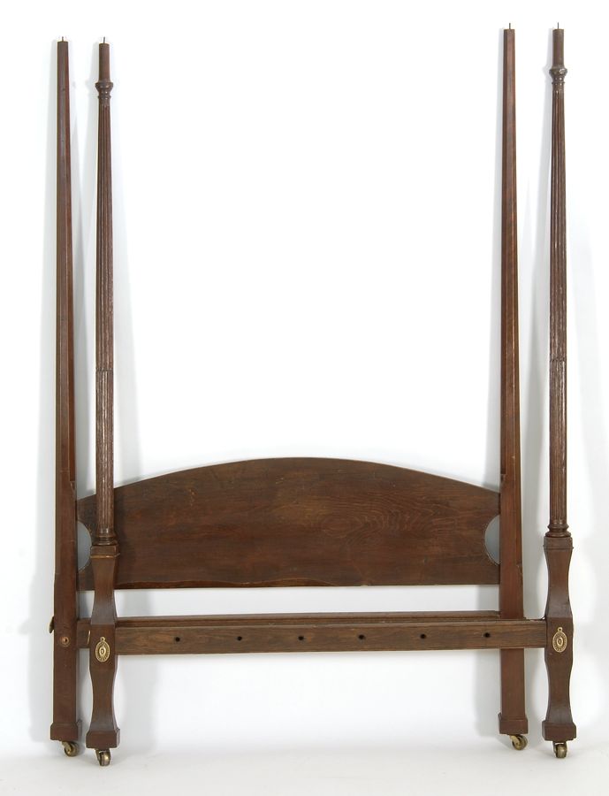 Appraisal: IMPORTANT CHIPPENDALE FOUR-POST BED Aquidnick Rhode Island th CenturyIn mahogany