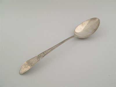 Appraisal: A very large early th century serving spoon with a