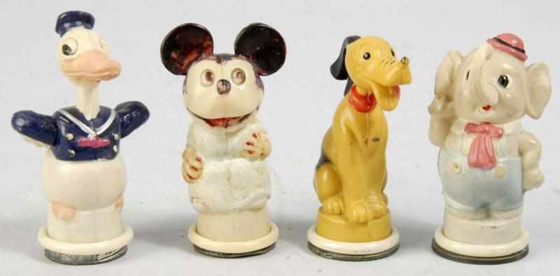 Appraisal: Lot of Celluloid Disney Pencil Sharpeners Description Japanese Pre-war Includes