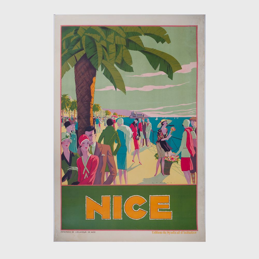 Appraisal: Fabius Lorenzi - Nice Lithographic poster mounted on linen x