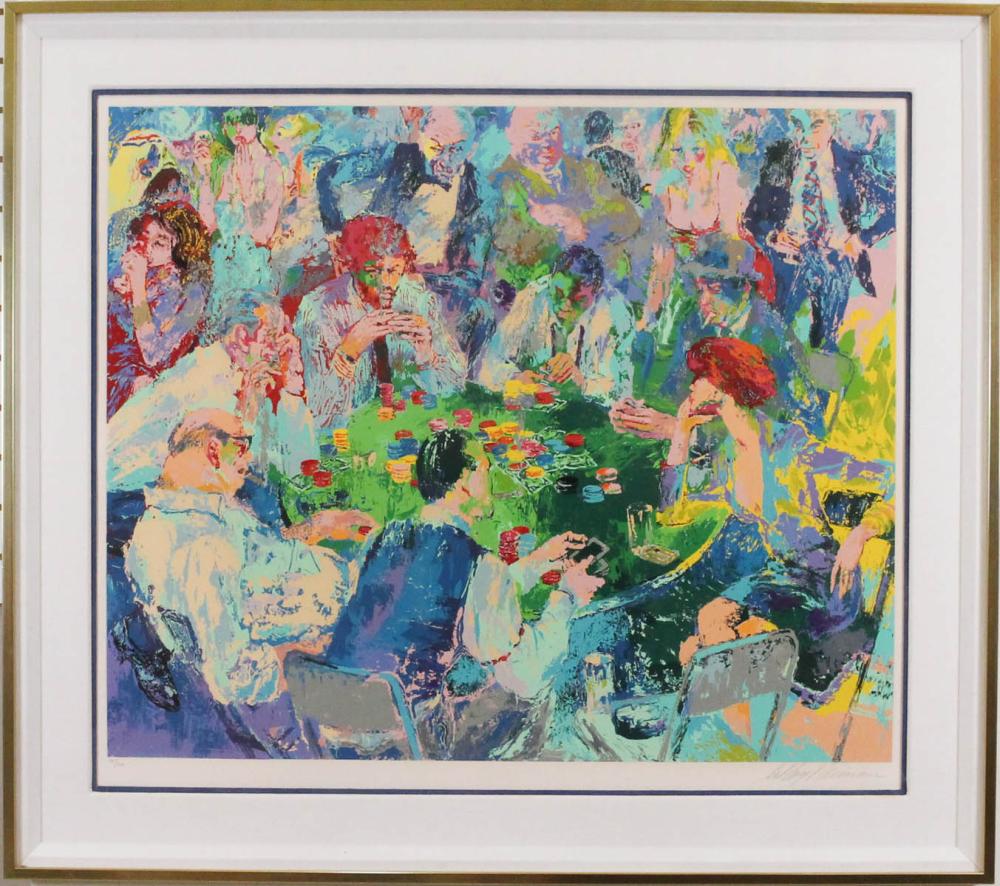 Appraisal: LEROY NEIMAN New York born serigraph Stud Poker Pencil signed