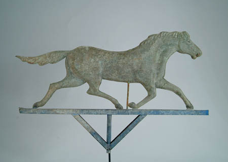 Appraisal: ANTIQUE TROTTING HORSE WEATHERVANE Unknown maker in a full body