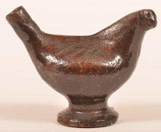 Appraisal: th Century Redware Bird Form Whistle - h