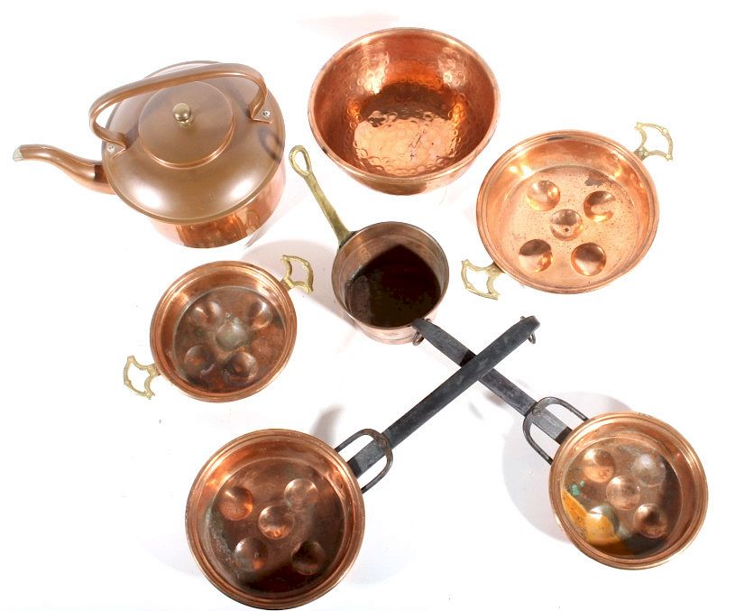 Appraisal: Vintage Copper Cookware Set Up for bidding is a set