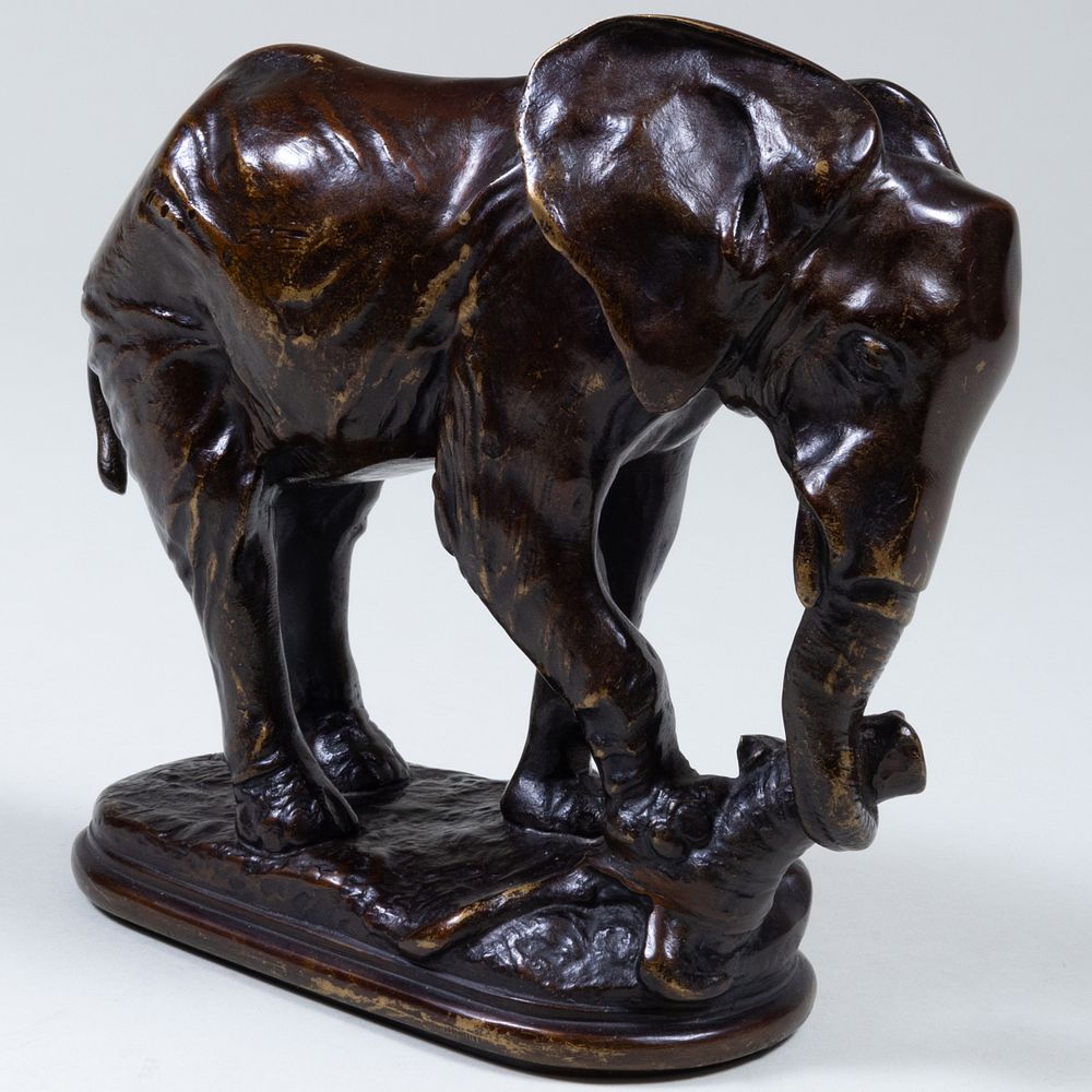 Appraisal: After Antoine Barye - L'Elephant Bronze signed 'Barye' at bottom