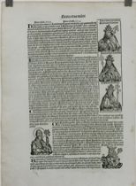 Appraisal: Page CXCVIII From the Nuremberg Chronicles th Century Page is