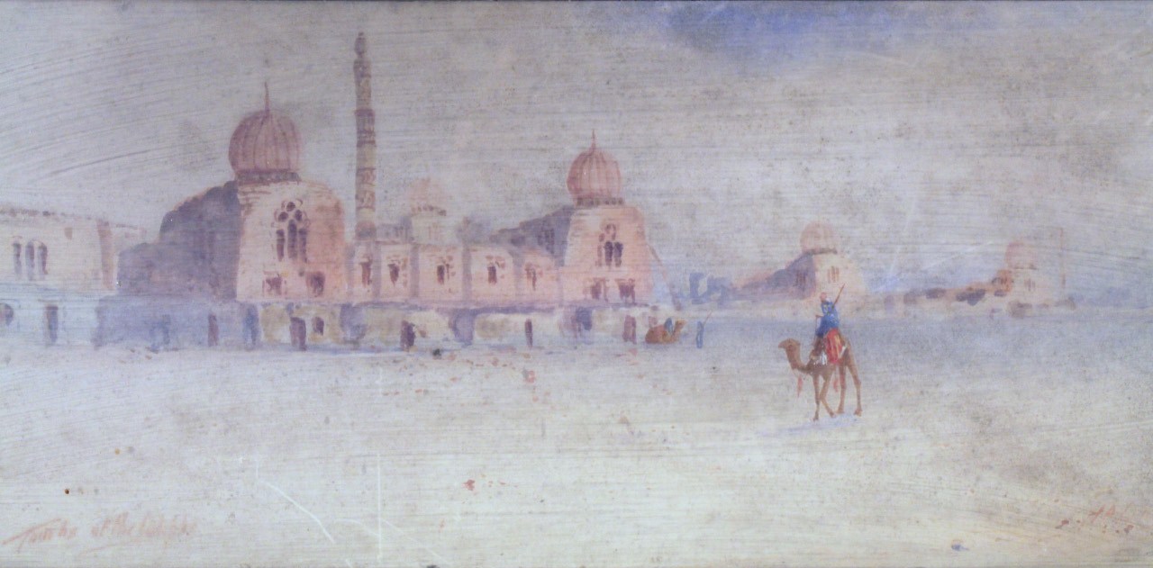 Appraisal: H Linton early thC School Arabian scene and pyramids watercolour