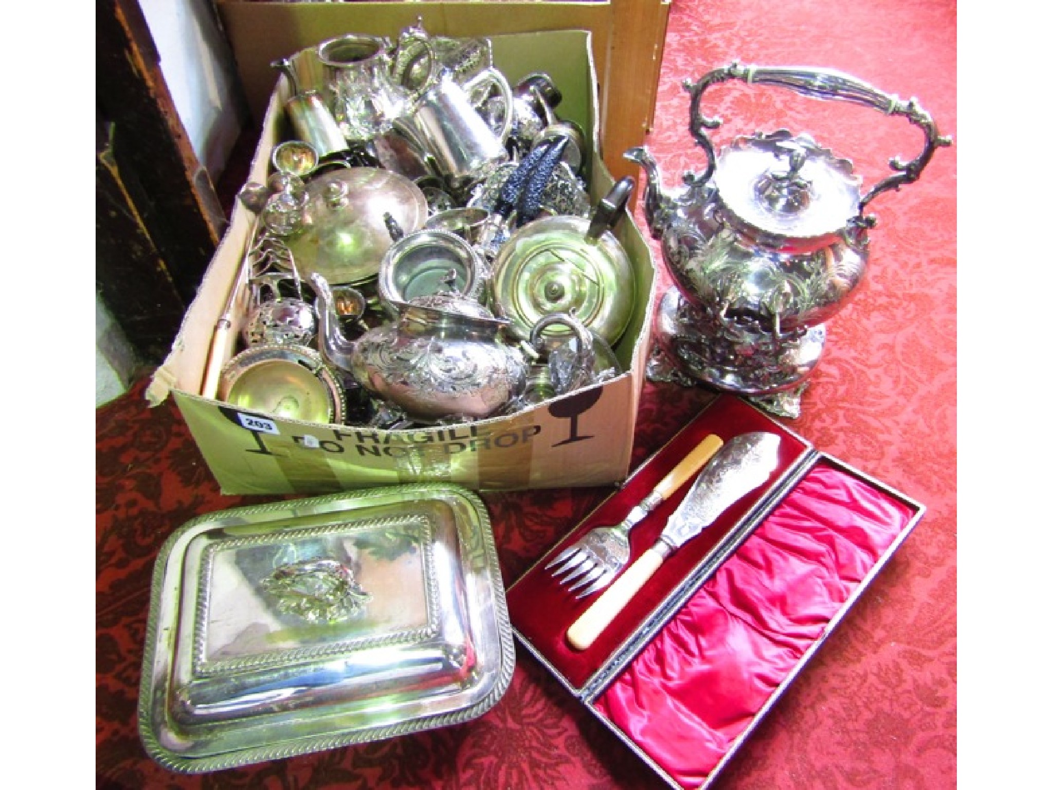 Appraisal: A substantial quantity of antique and later silver plated wares