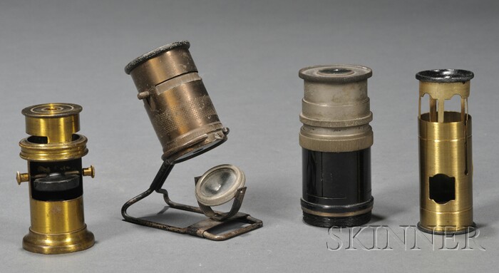 Appraisal: Four Household Microscopes late th early th century of varied