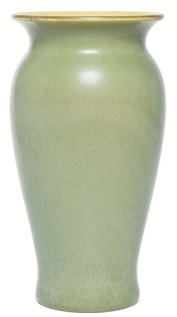 Appraisal: Rookwood vase tapered form with a flaring yellow rim covered