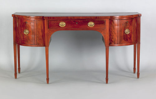 Appraisal: George III mahogany sideboard late th c the rectangular top