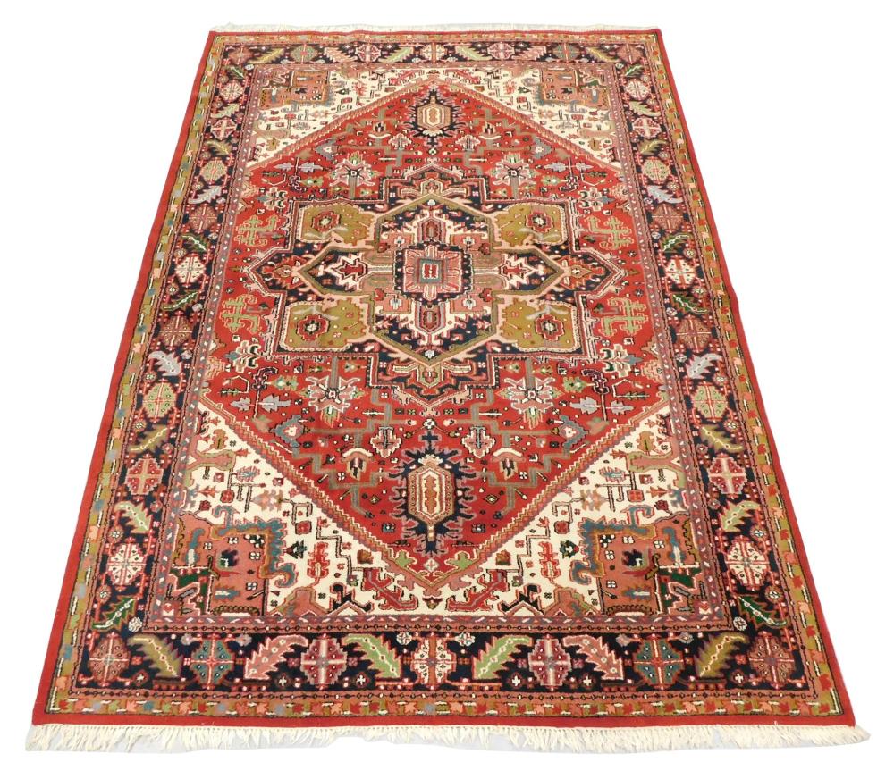 Appraisal: RUG Heriz carpet ' x ' modern Indo-Persian c handmade