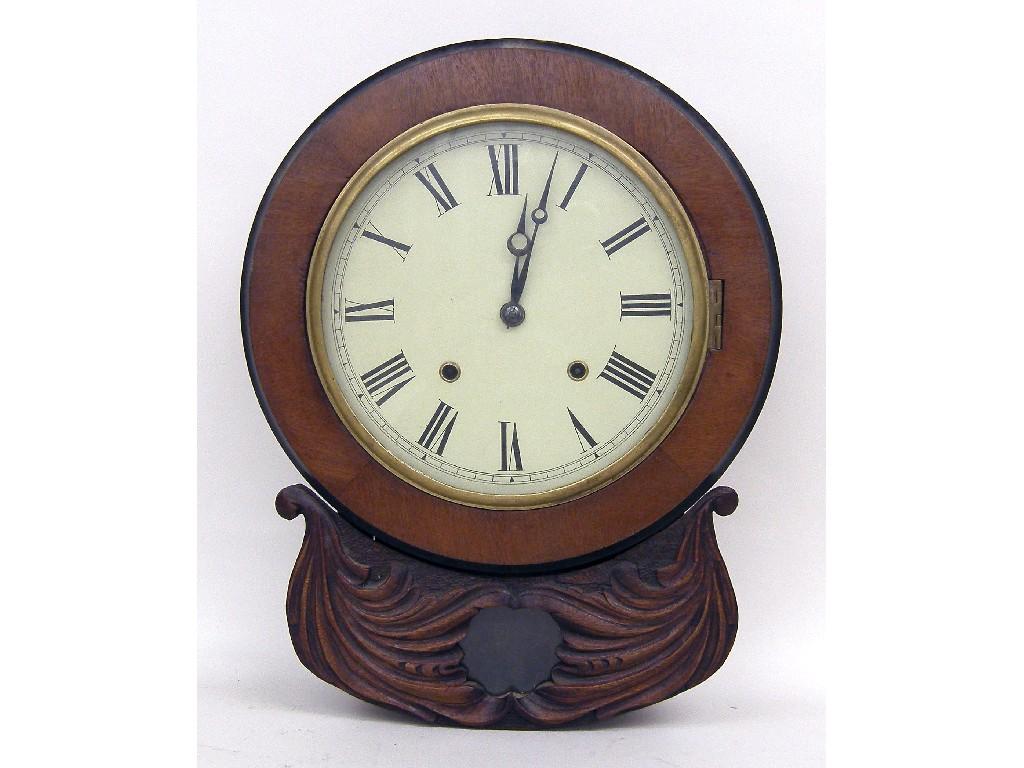 Appraisal: French walnut two train mantel clock the S Marti movement