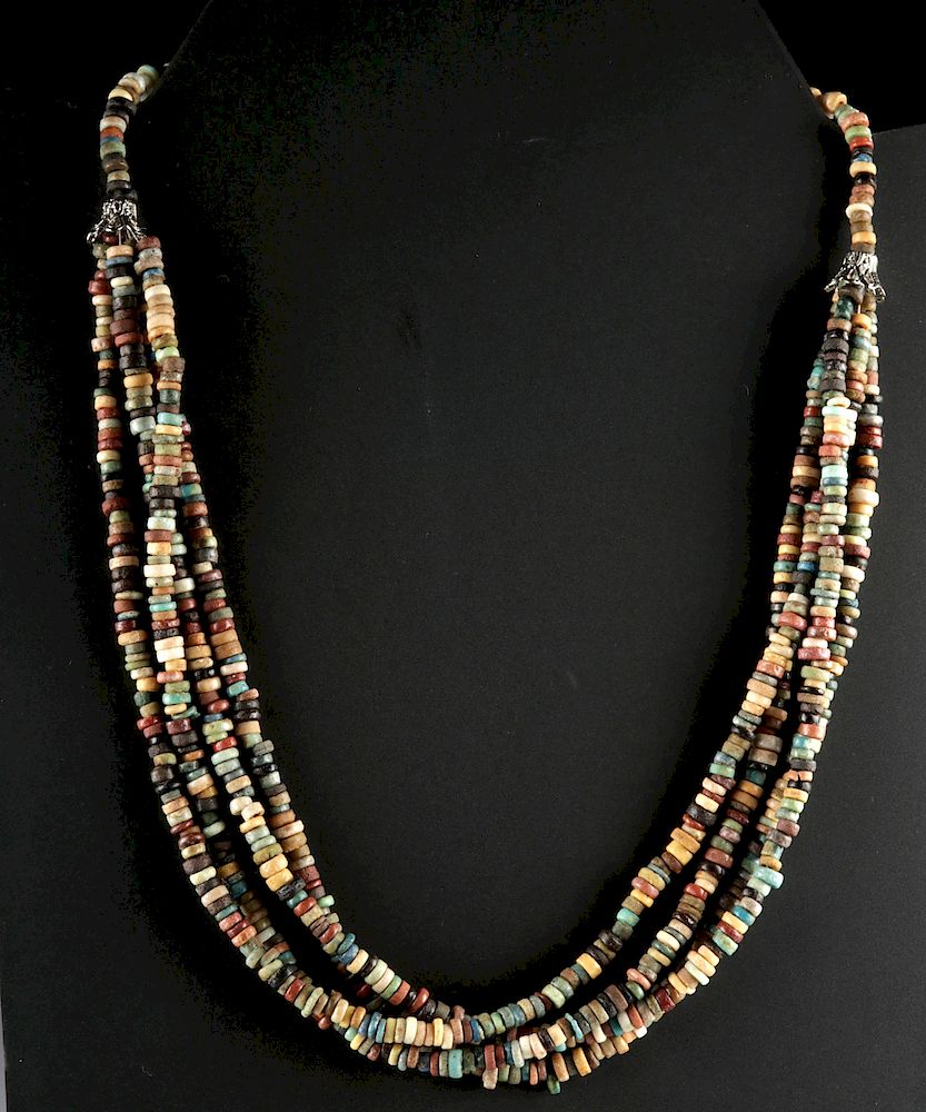 Appraisal: Egyptian Faience Bead Necklace - Four Strands First Time At