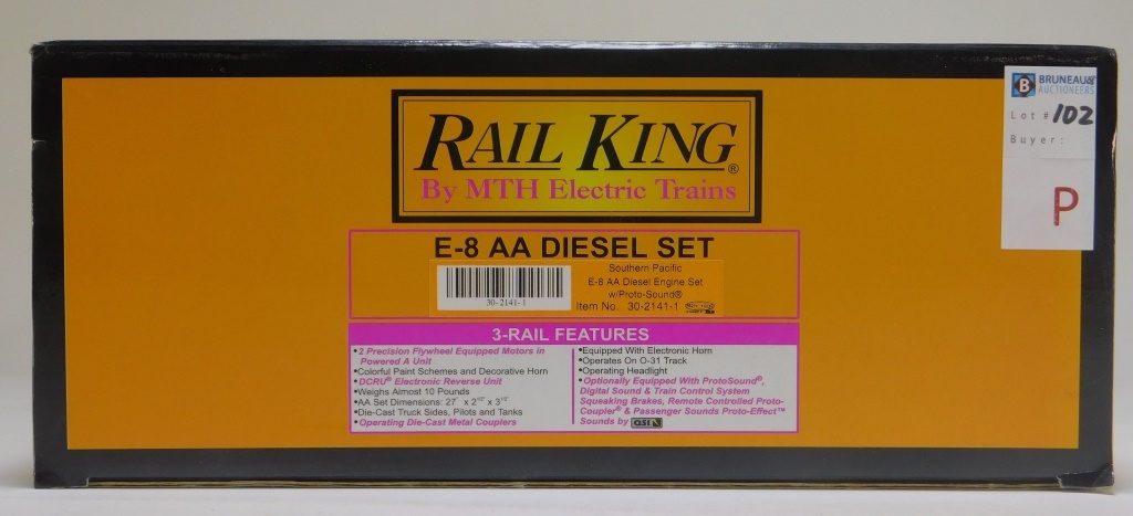 Appraisal: RAIL KING SOUTHERN PACIFIC E- AA DIESEL TRAIN SET Item