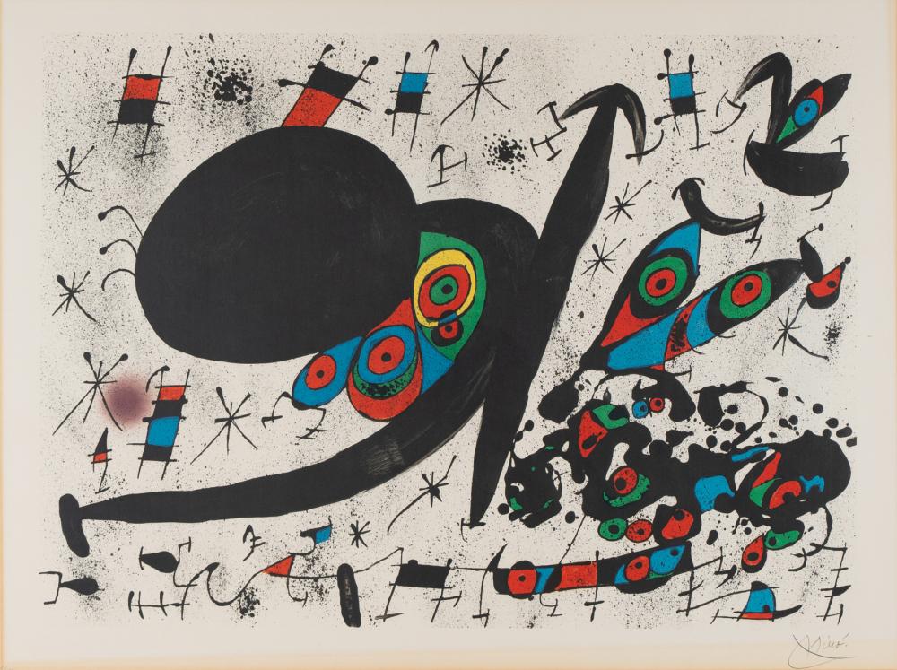 Appraisal: JOAN MIRO - HOMENTAGE A JOAN PRATS PLATE XII lithograph