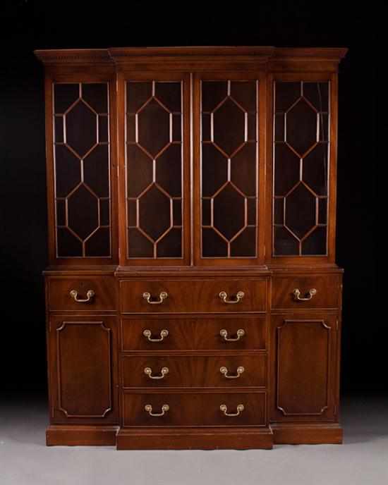 Appraisal: Biggs Federal style mahogany secretary breakfront Richmond VA th century