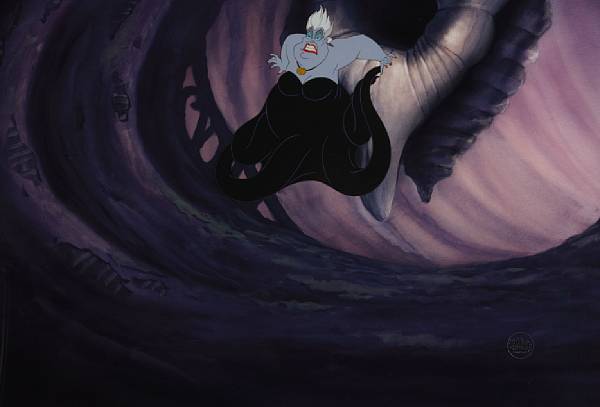 Appraisal: A Walt Disney celluloid from The Little Mermaid gouache on