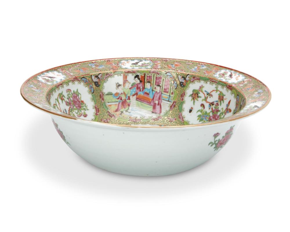 Appraisal: A Chinese Rose Medallion porcelain wash bowl Mid- th Century