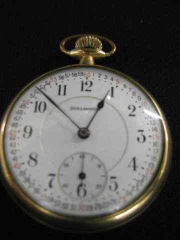 Appraisal: Burlington Railroad Pocketwatch jewels open face gold-filled case working