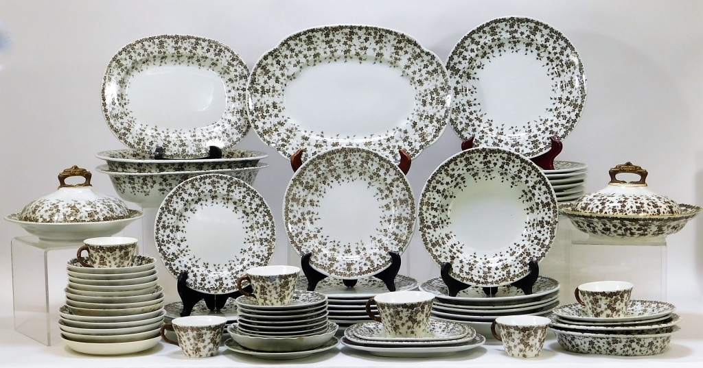 Appraisal: PC ROYAL WORCESTER FOR ABRAM FRENCH DINNER SET England Late