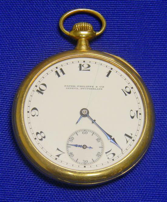 Appraisal: JEWELRY Patek Philippe Cie Open Face Pocket Watch stamped and