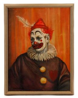 Appraisal: Dean Chapman Clown w Feather in Hat O C Dean