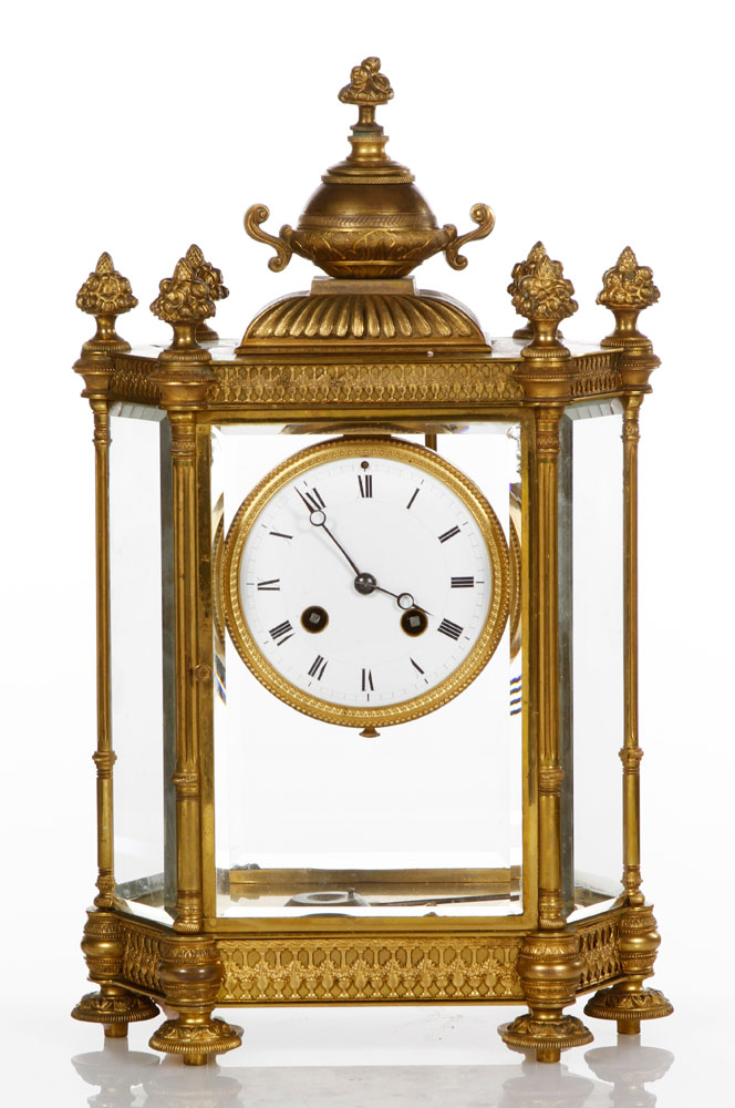 Appraisal: - th C French Bronze Mantel Clock th century French