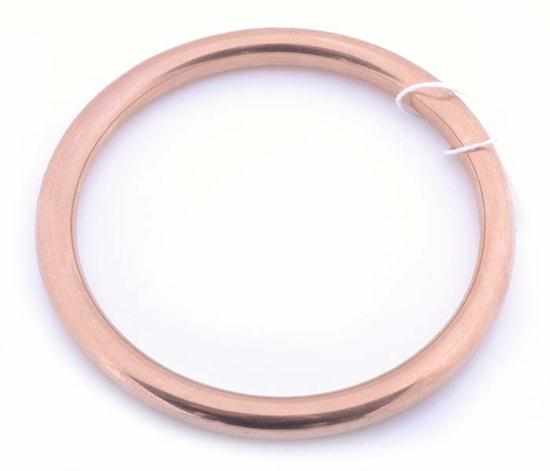 Appraisal: A ROSE GOLD BANGLE TESTED CT GOLD