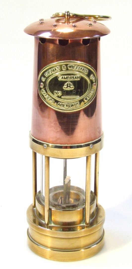 Appraisal: A thC copper and brass Thomas Williams Cambrian miner's lamp