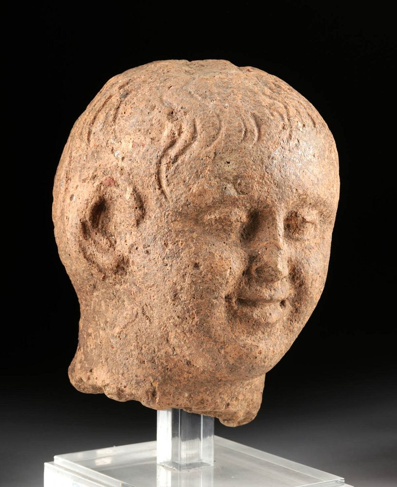 Appraisal: Etruscan Terracotta Head of a Boy ex-Arte Primitivo Originally Listed