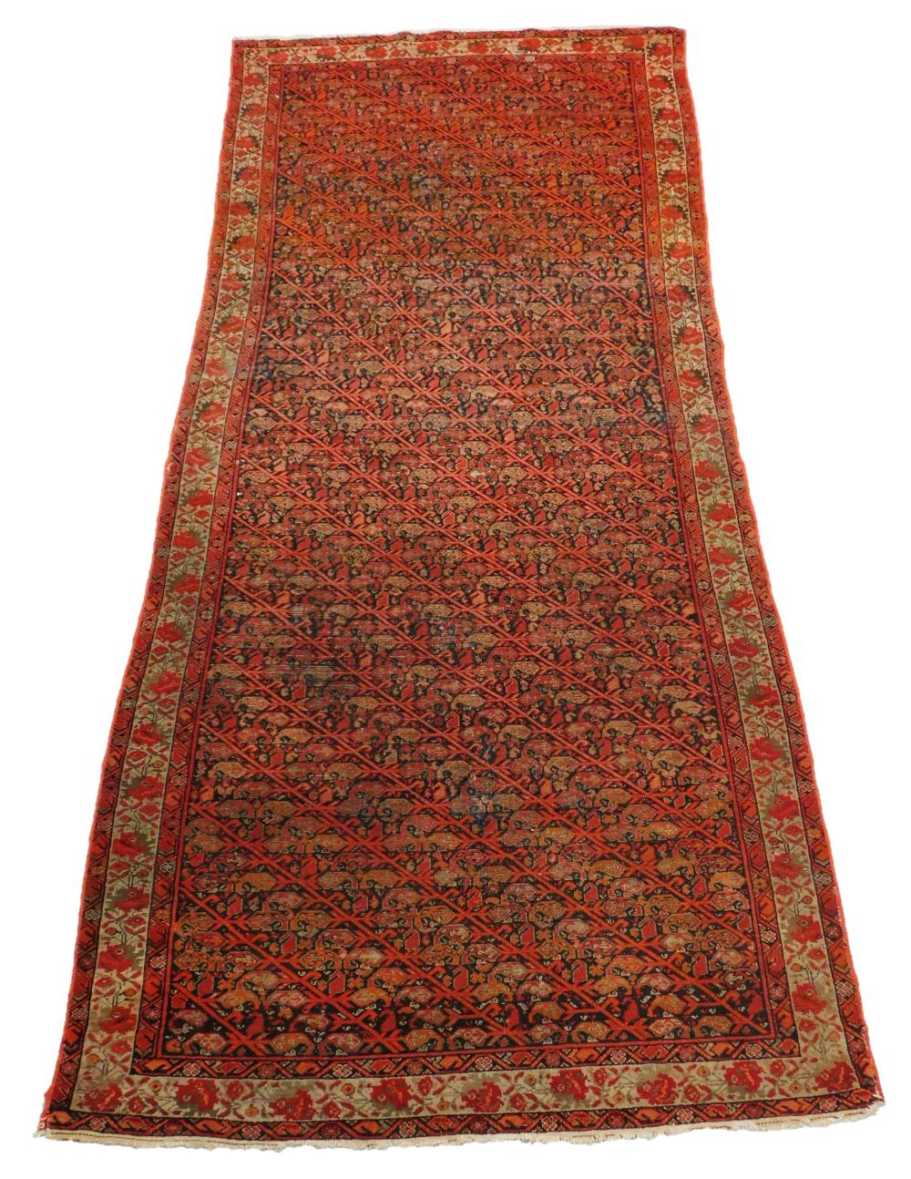 Appraisal: RUG Antique Malayer foyer carpet ' x wool on cotton