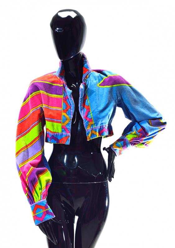 Appraisal: A 'S PUCCI BOLERO JACKET Velveteen cropped full sleeved in