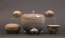 Appraisal: A Collection of Earthenware ca Ming Dynasty Grouping of containers