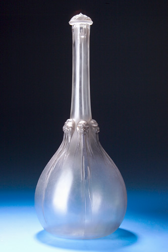 Appraisal: R LALIQUE Carafe and stopper Six Tetes clear and frosted