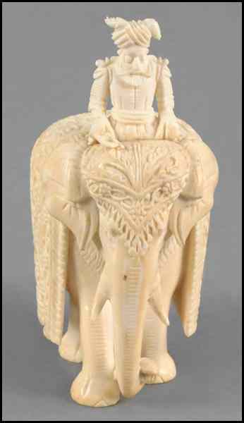 Appraisal: CHINESE CARVED IVORY ELEPHANT H '' Condition No Specific Condition