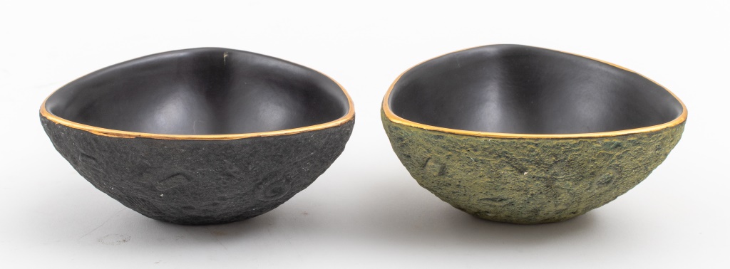 Appraisal: CHRISTINA SALUSTI CERAMIC BOWLS PAIR Pair of ceramic bowls by