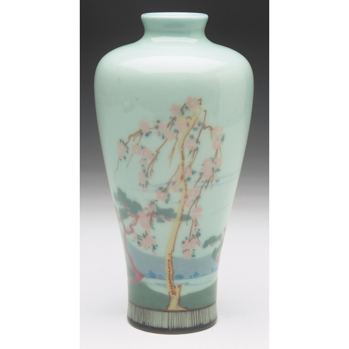 Appraisal: Beautiful Rookwood vase shouldered shape covered in a Porcelain glaze