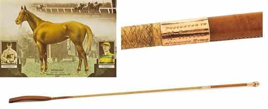 Appraisal: PRESENTATION WHIP AWARDED TO JOCKEY WILLIAM DUNCAN FOR WINNING THE