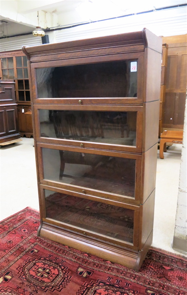 Appraisal: STACKING OAK BOOKCASE Grand Rapids Michigan c comprising four stacking